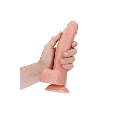 Silikonowe żylaste cieliste dildo przyssawka 23 cm